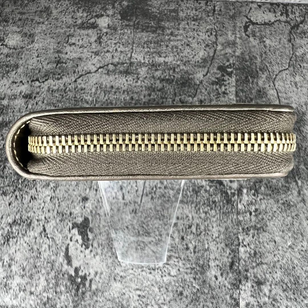 GUCCI GGキャンバス ラウンドファスナー 長財布