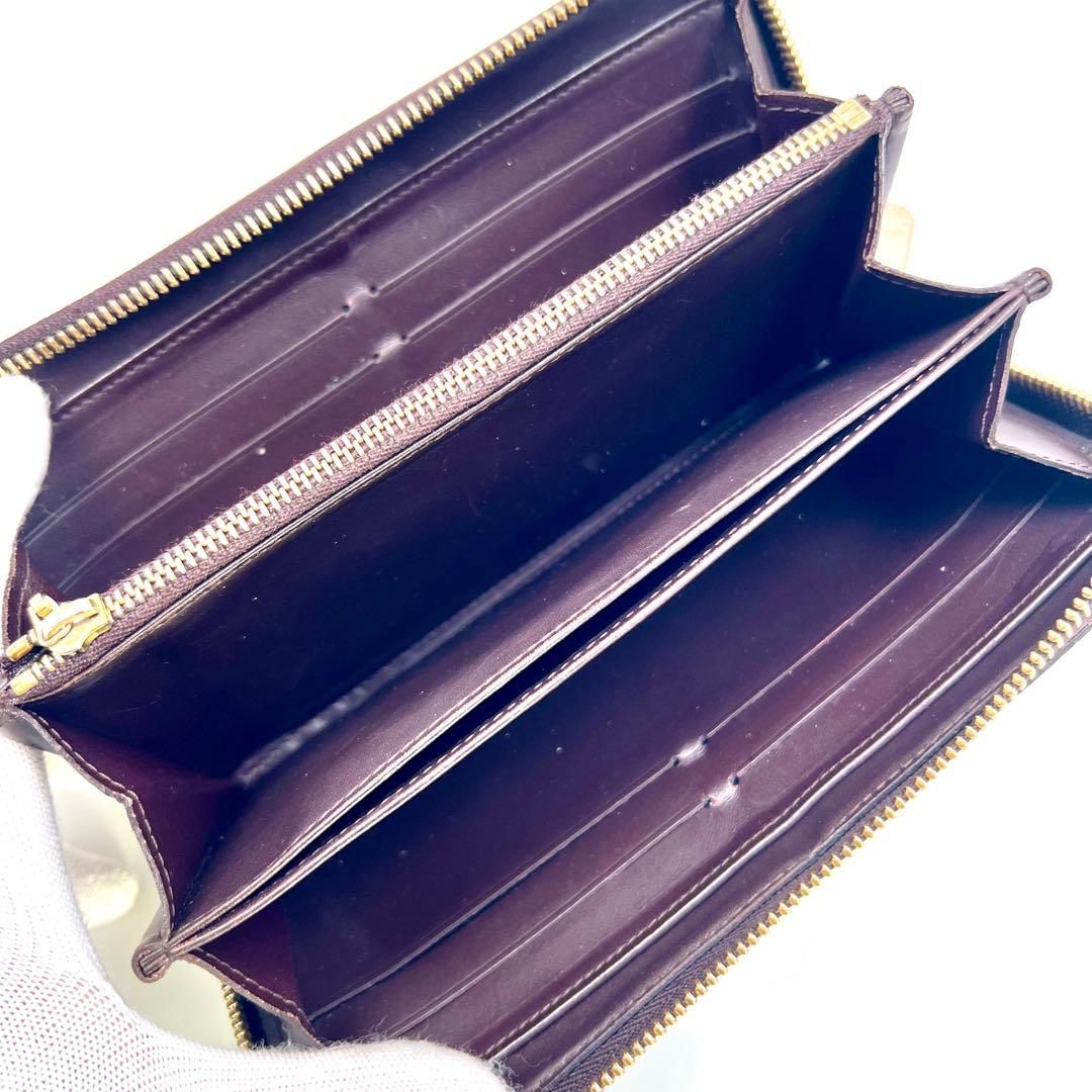 ルイヴィトン モノグラム ヴェルニ ジッピーウォレット アマラント 長財布