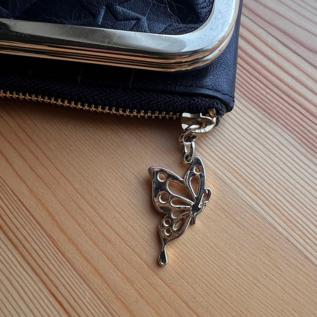 美品 ANNA SUI プレイングキャット 長財布 がま口 ブラック