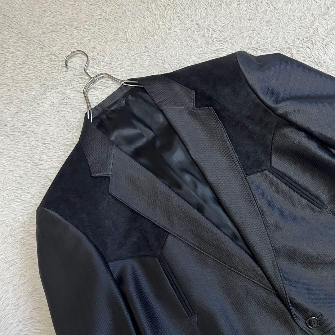 【美品】Made in USA ウエスタンテーラードジャケット 異素材 光沢