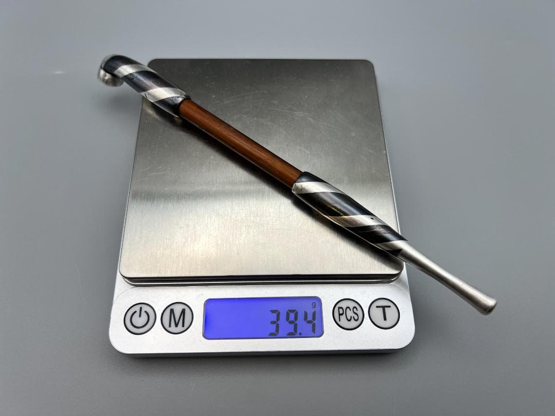 銀製　煙管　キセル　銀細工　アンティーク　重量約39g