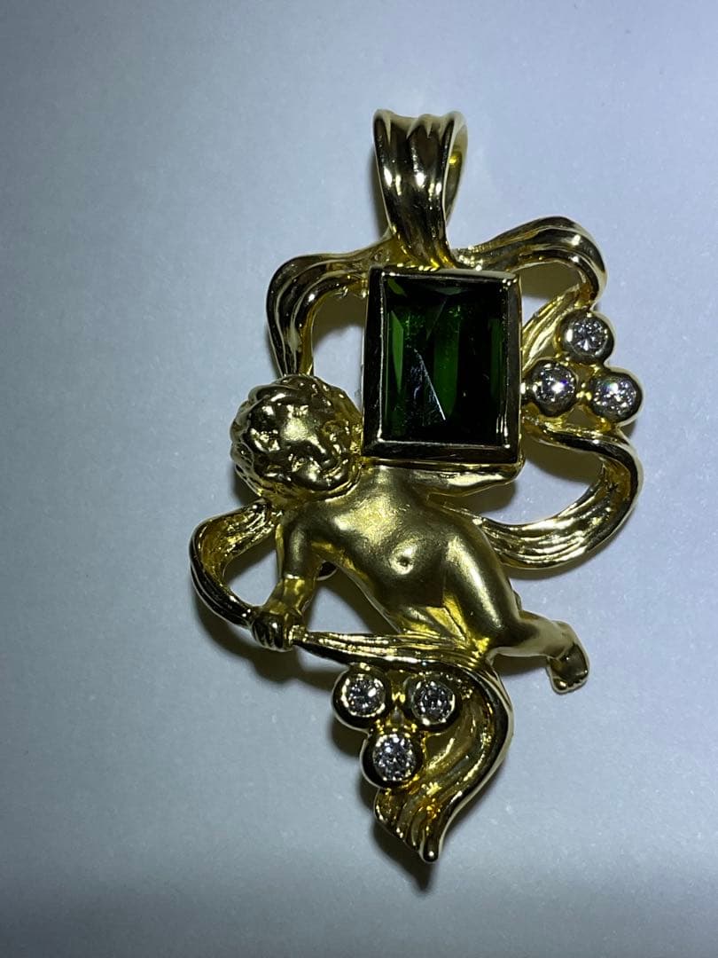 k18 ペンダントトップ　トルマリン