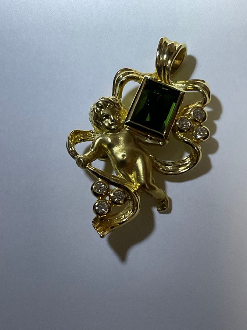 k18 ペンダントトップ　トルマリン