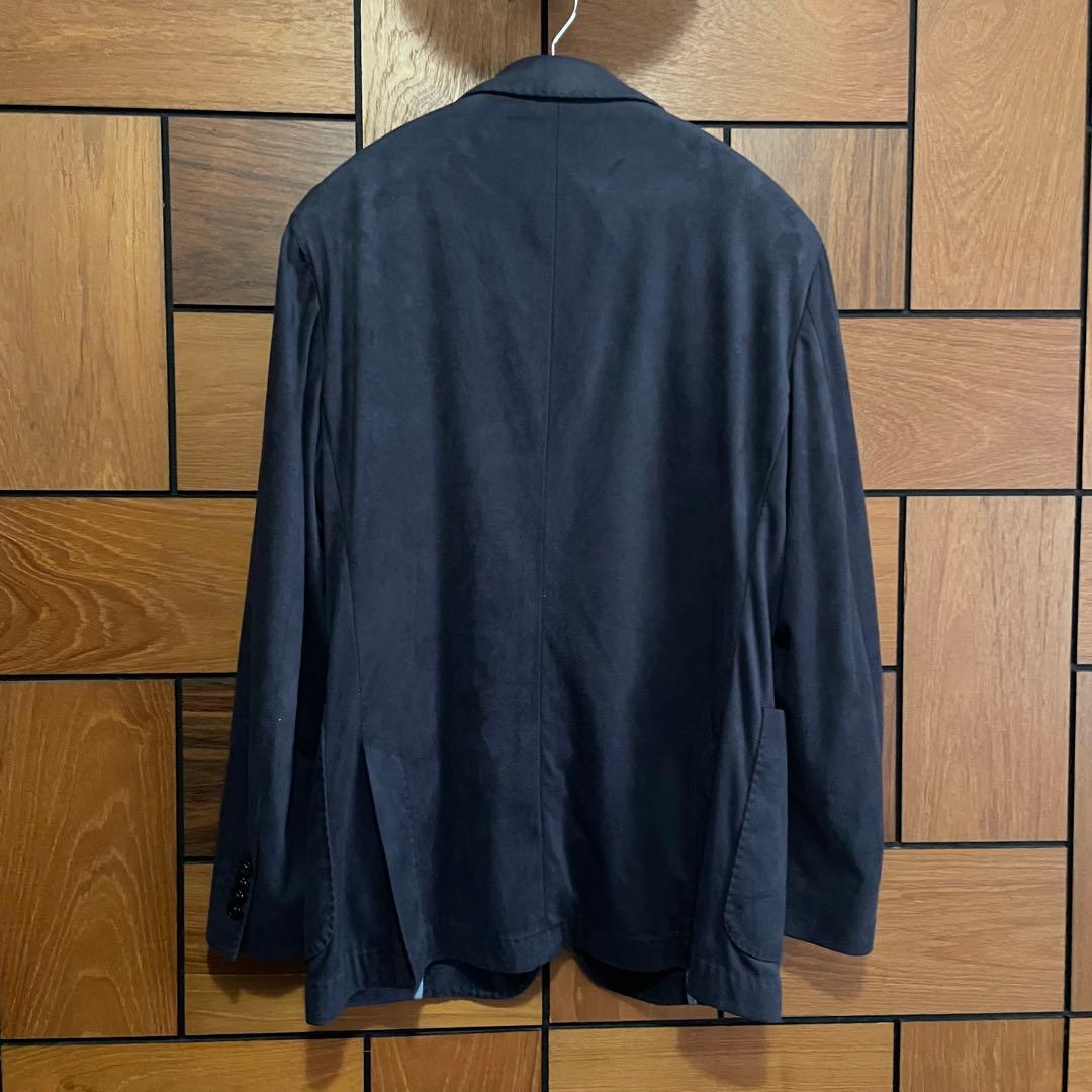 現行タグ ヒューゴボス PUスエード テーラードジャケット ブートニエール