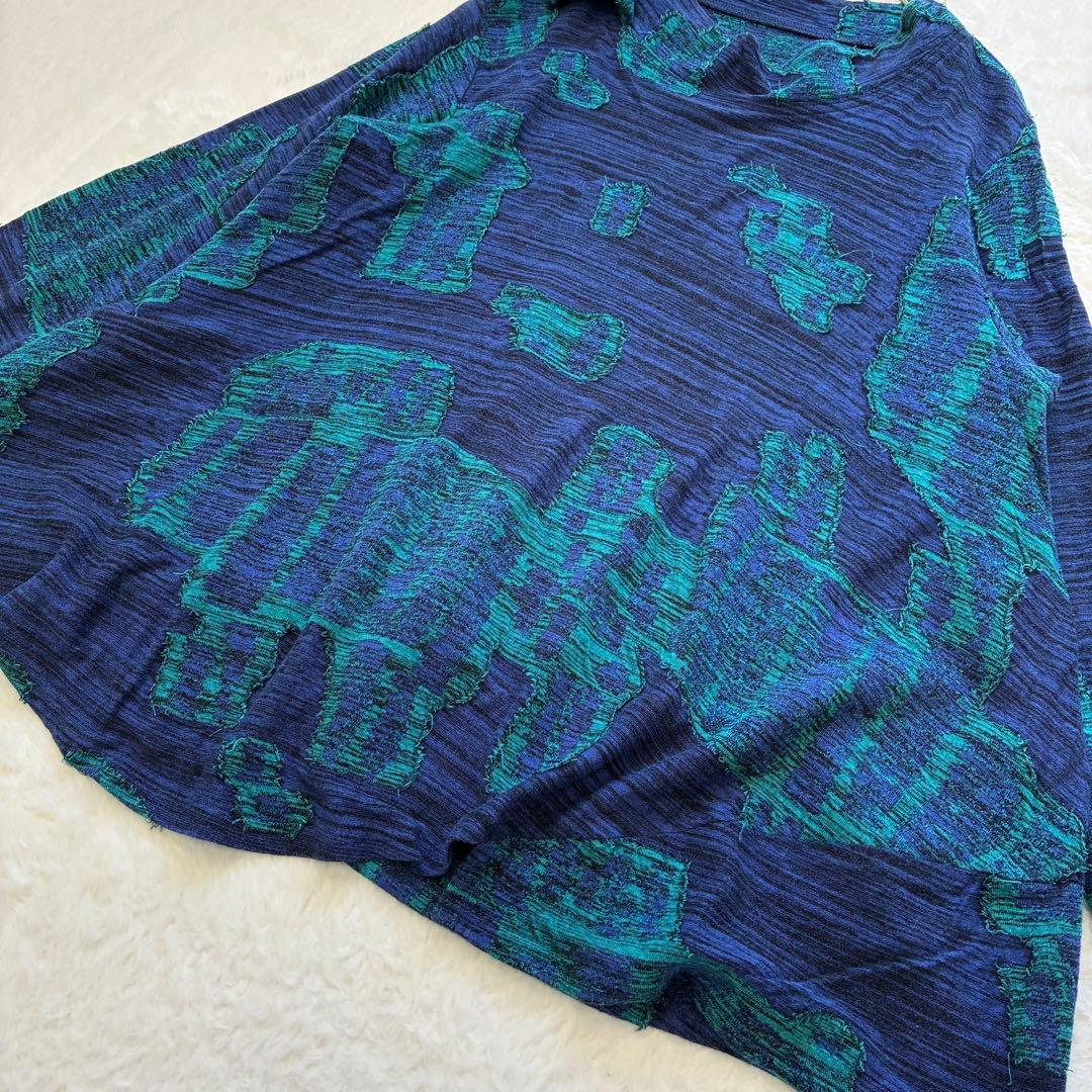 美品 慈雨 センソユニコ 変形 ジャガード カットソー チュニック 近年 40