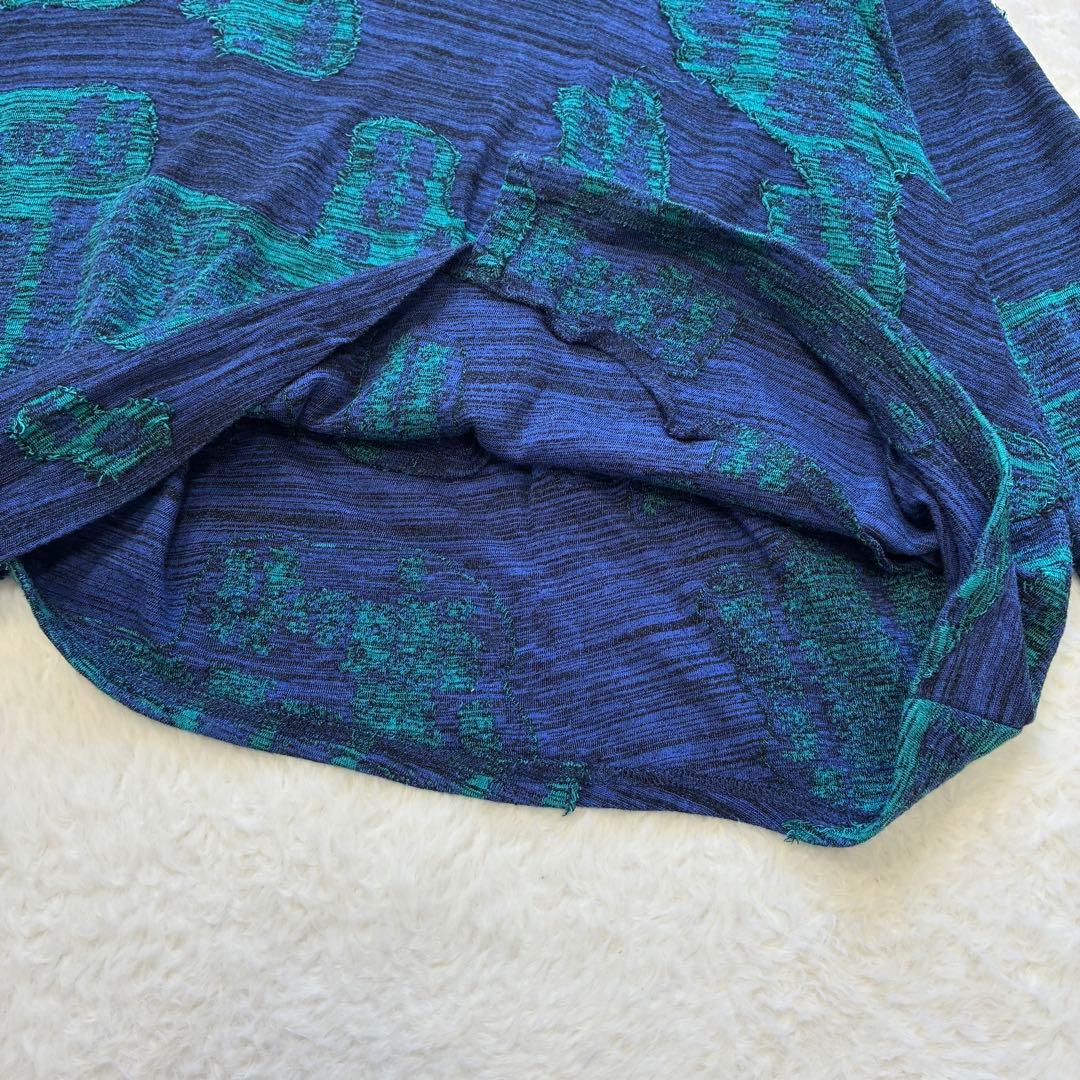 美品 慈雨 センソユニコ 変形 ジャガード カットソー チュニック 近年 40