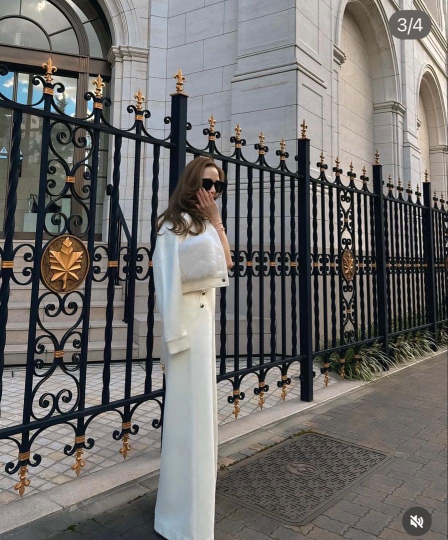 ESMOK fur pocket blouson ホワイト