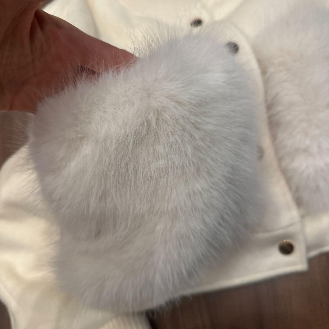 ESMOK fur pocket blouson ホワイト