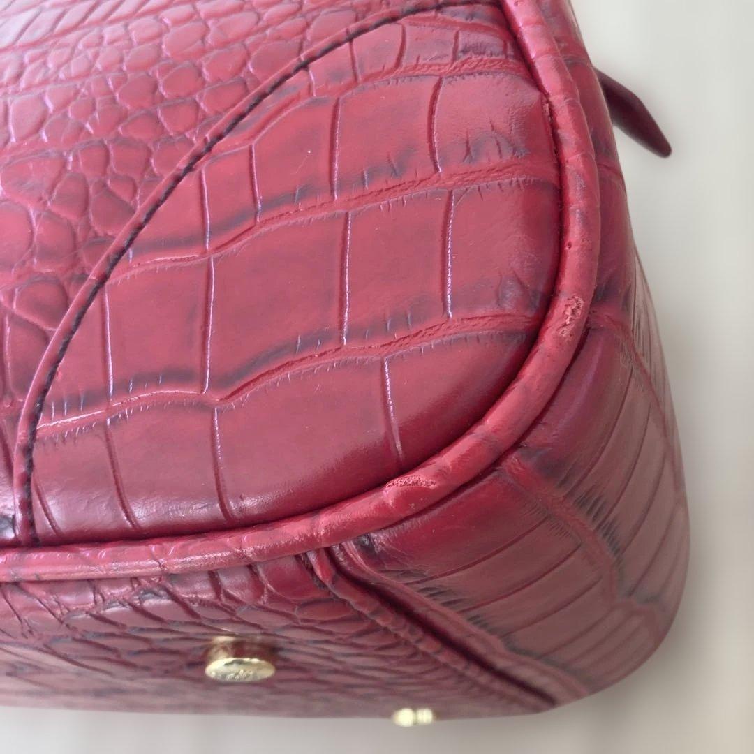 vivienne Westwoodレッド クロコダイル風 ハンドバッグ
