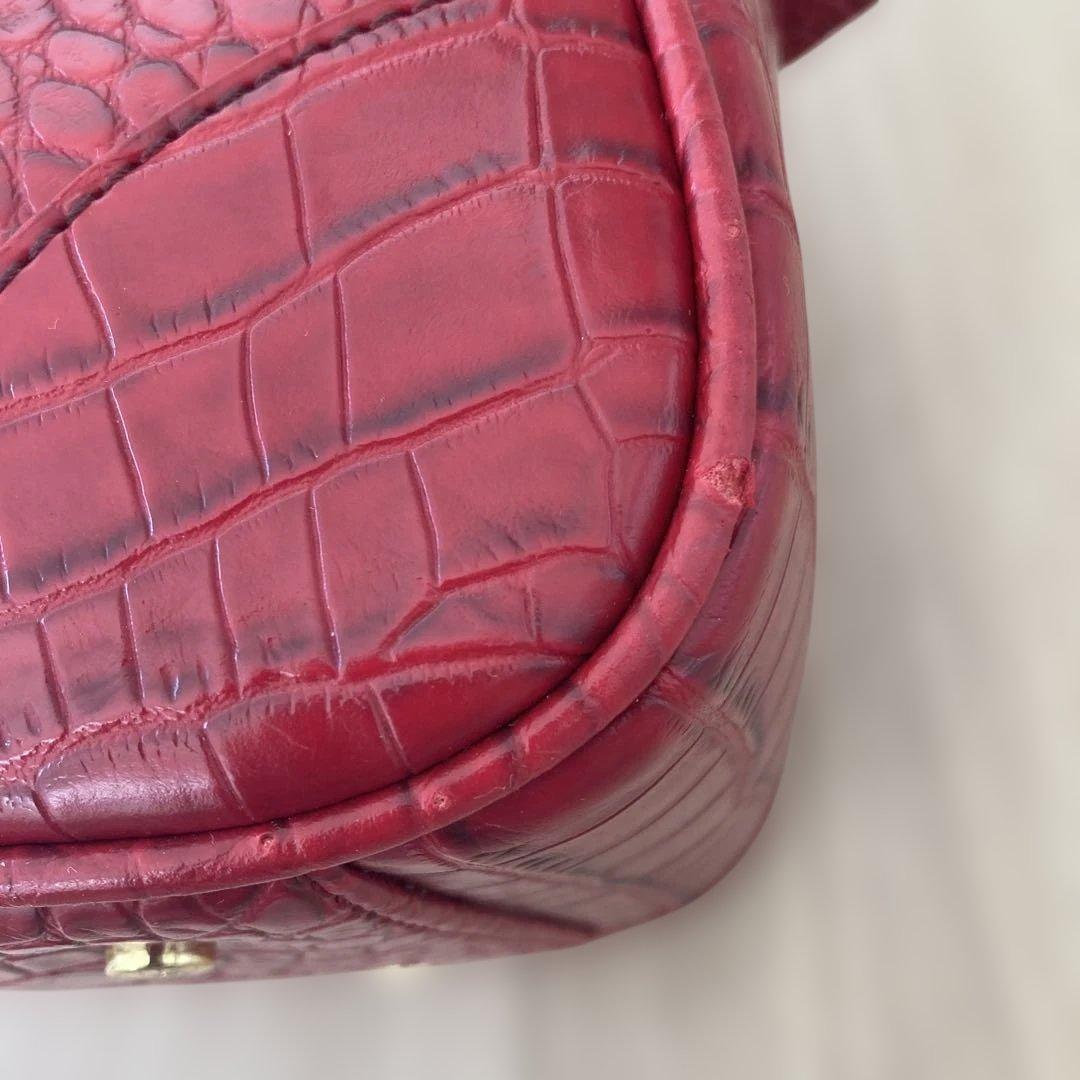 vivienne Westwoodレッド クロコダイル風 ハンドバッグ