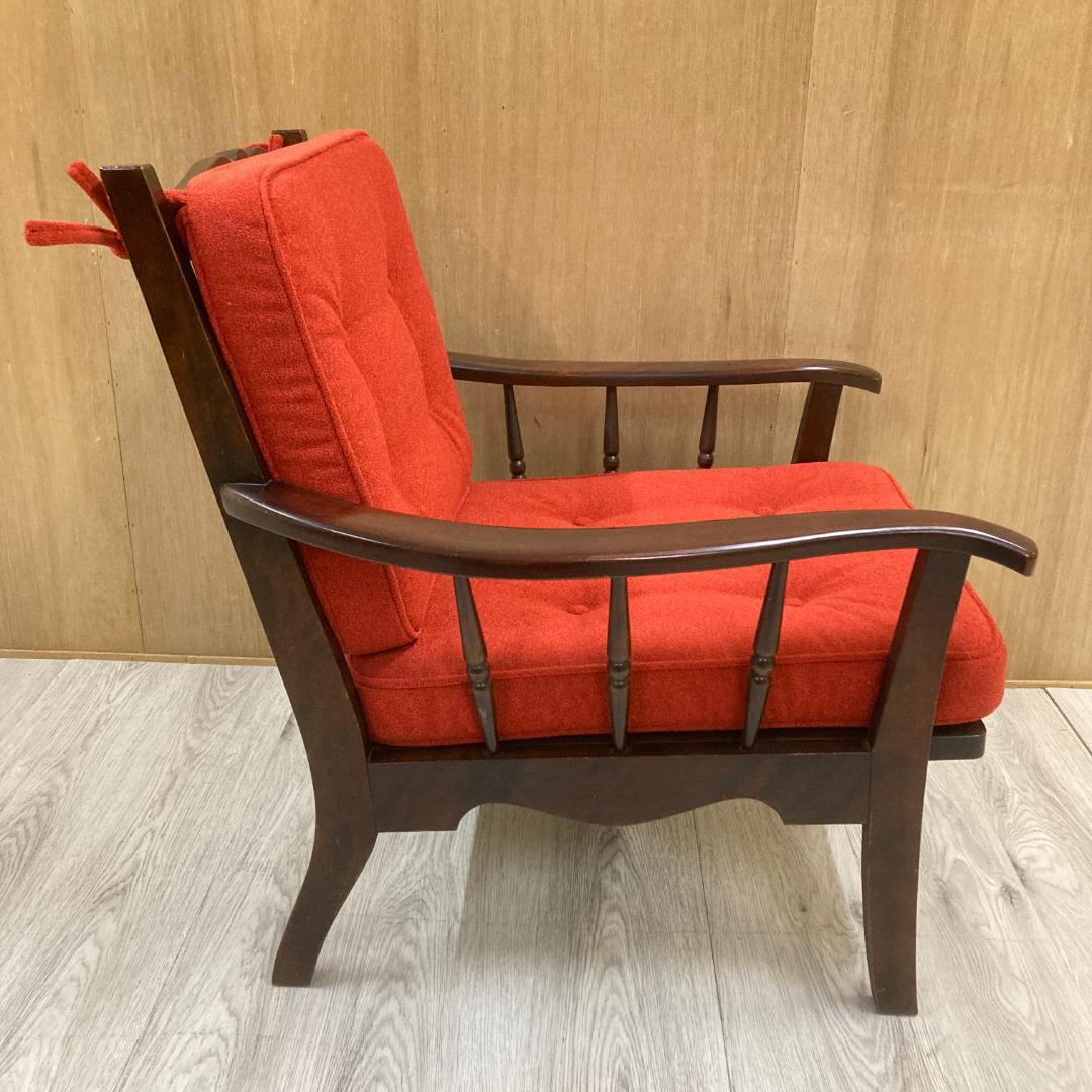 北海道民芸家具 樺無垢材 1人掛けソファ 1Pソファ B