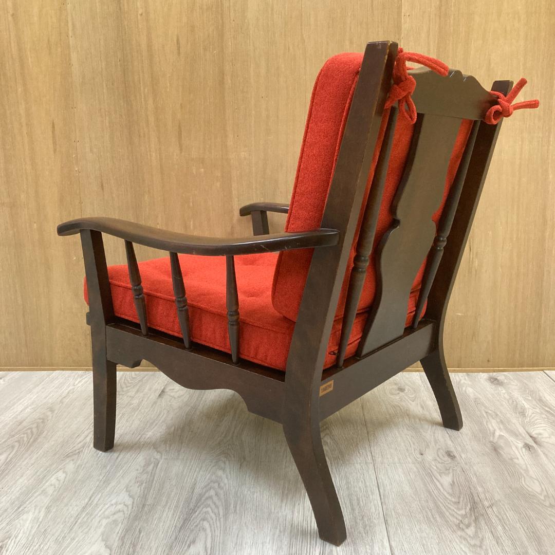 北海道民芸家具 樺無垢材 1人掛けソファ 1Pソファ B