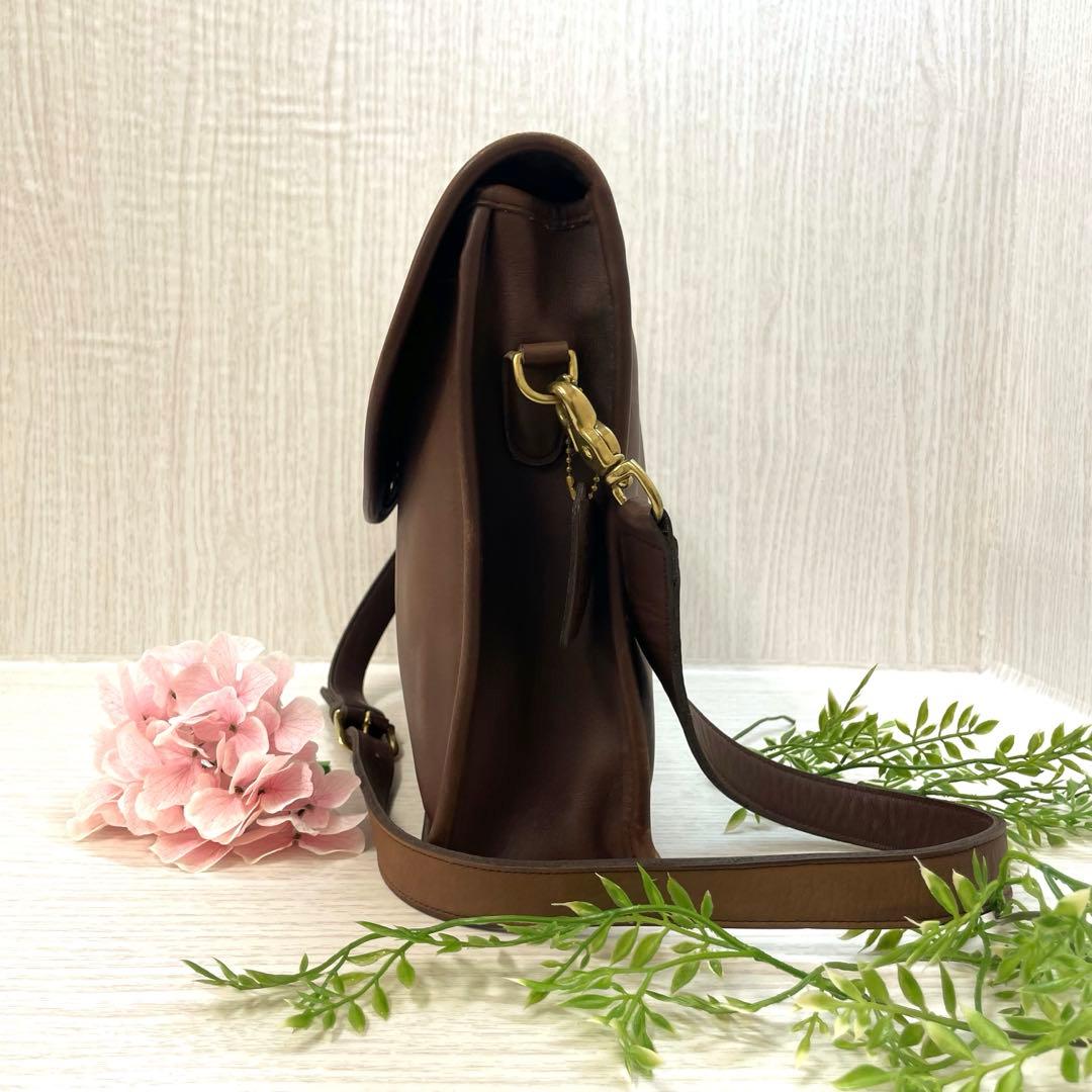 COACH コーチ ブラウンレザー ビジネスバッグ