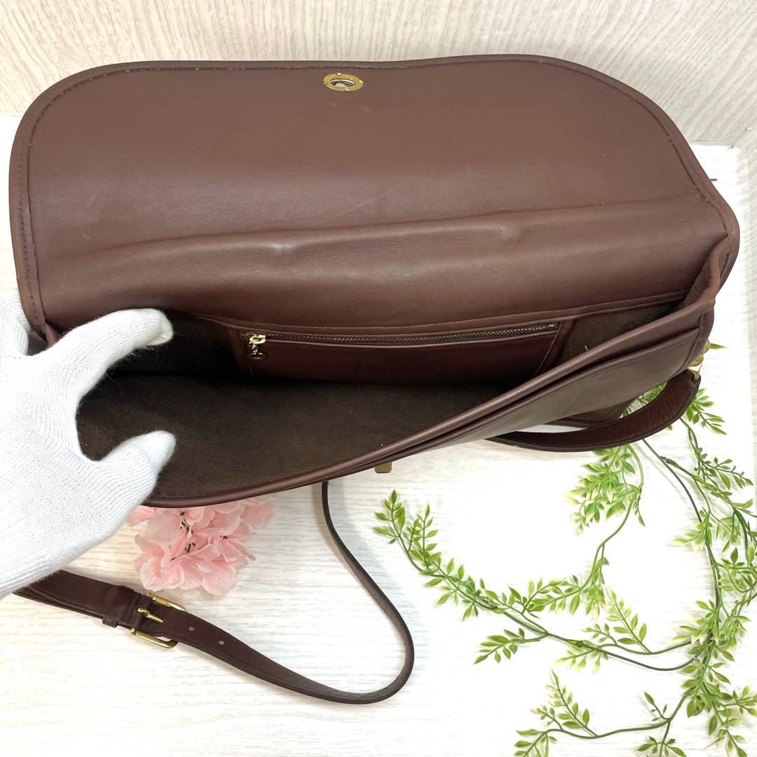 COACH コーチ ブラウンレザー ビジネスバッグ