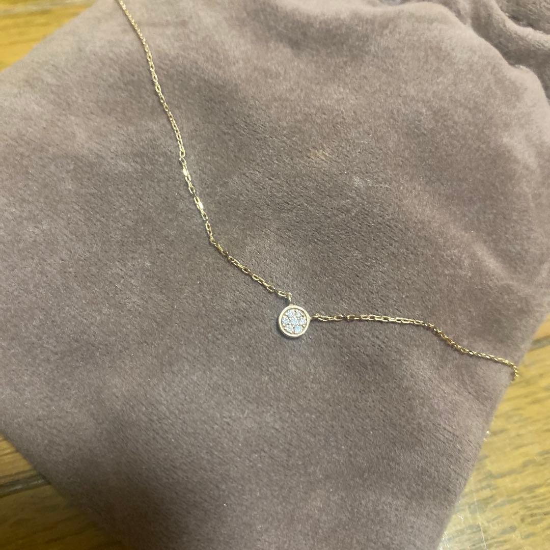 ete K10MPG ブリリアント ダイヤモンド ネックレス