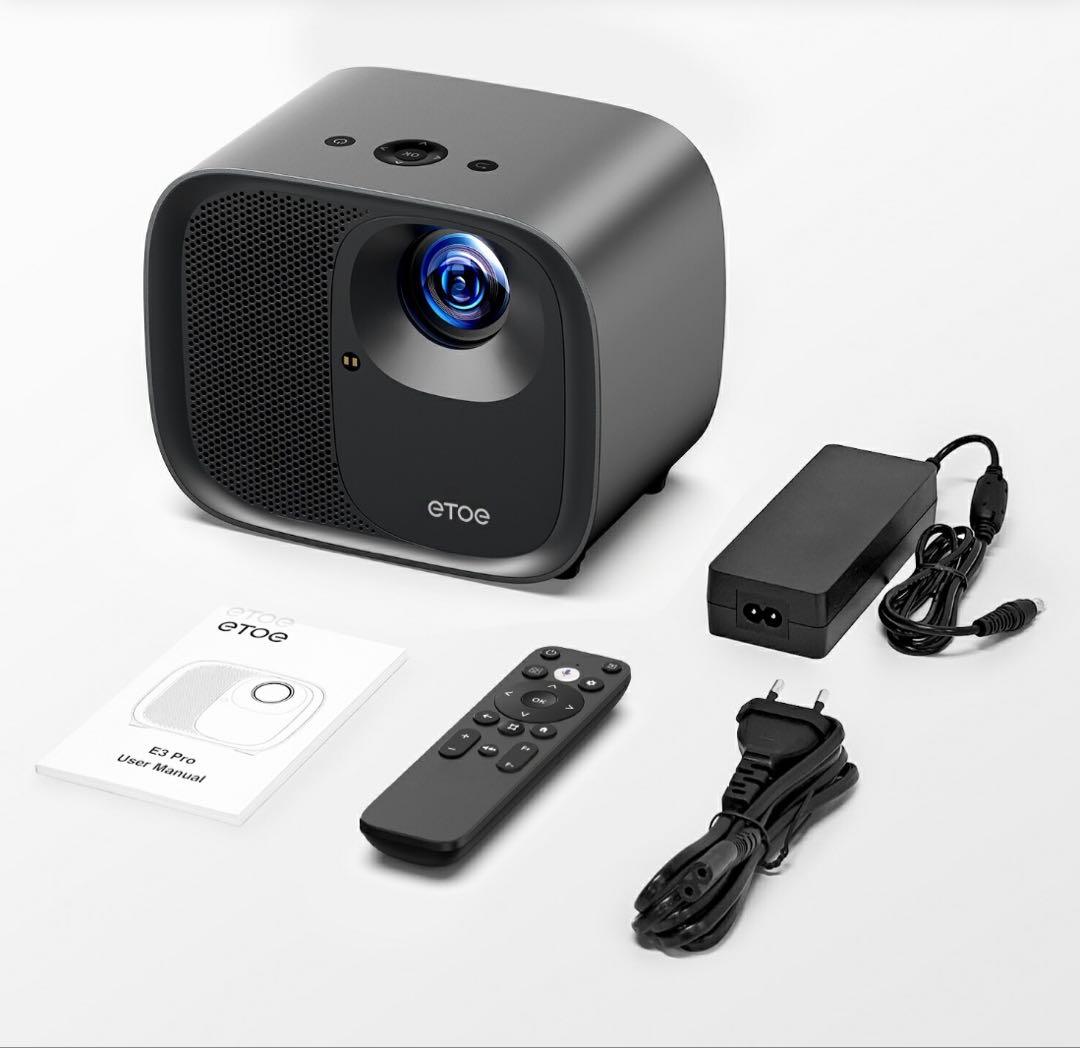 ETOE プロジェクター E3 Pro Android TV11搭載 ブラック
