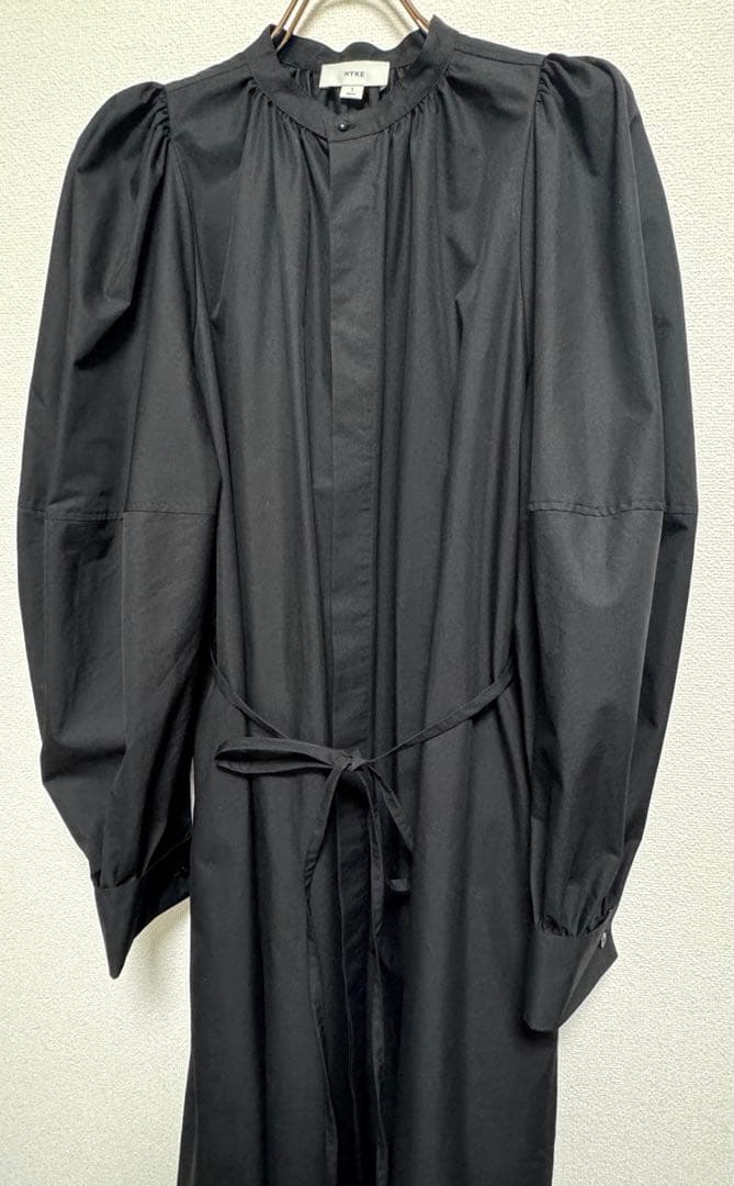 美品 HYKE バルーンスリーブ ワンピース ブラック サイズ1