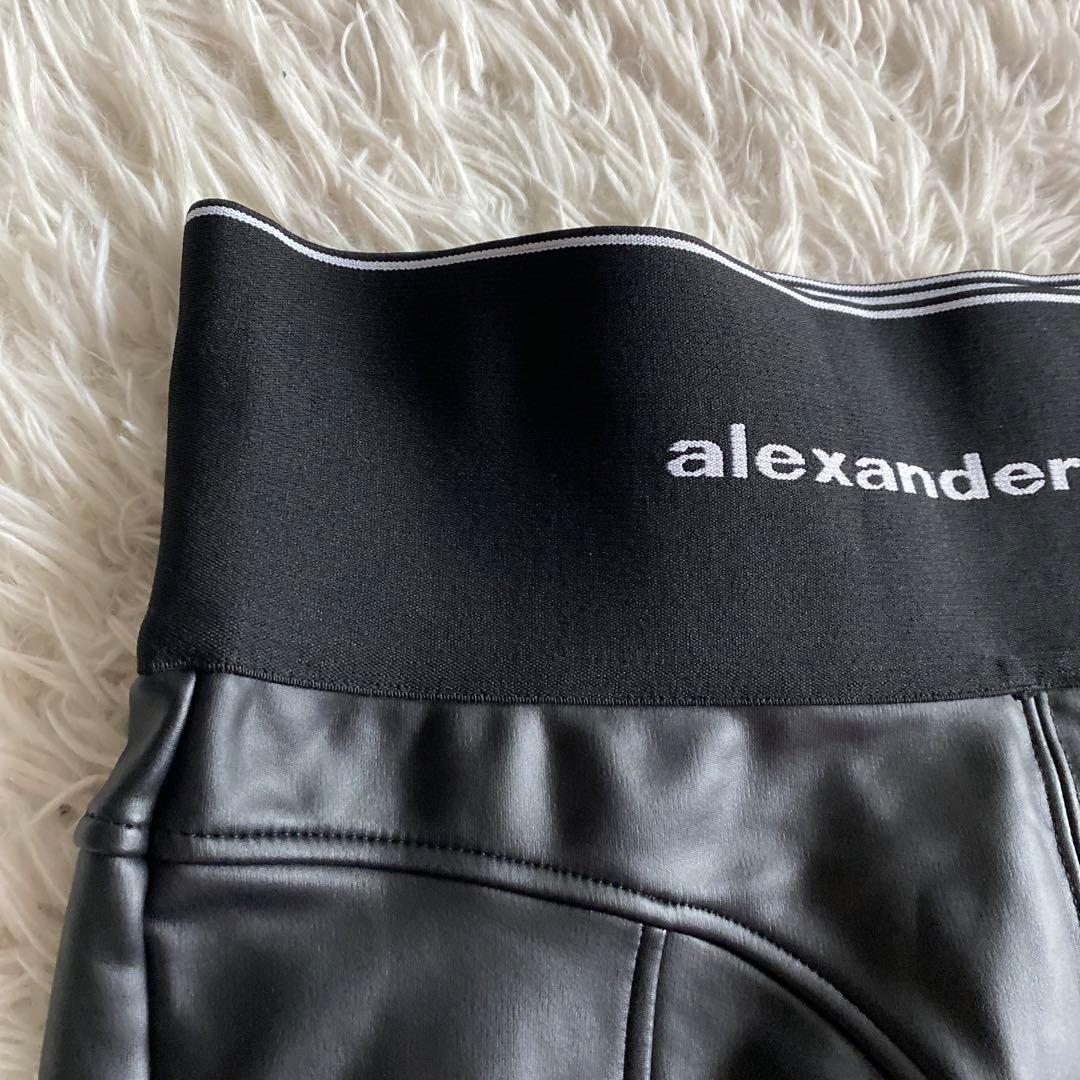 アレキサンダーワン alexander wang レザーパンツ　ロゴウエスト