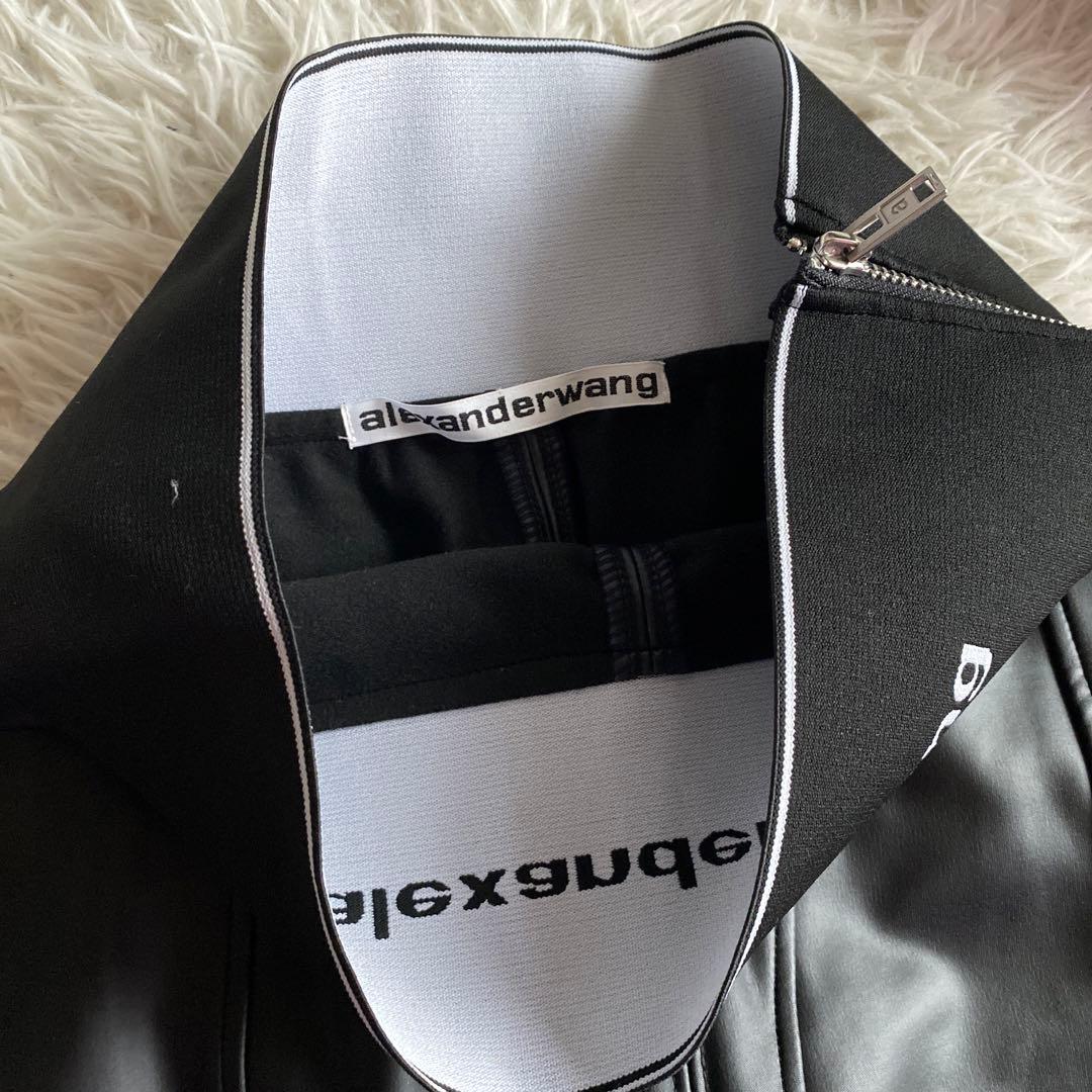 アレキサンダーワン alexander wang レザーパンツ　ロゴウエスト