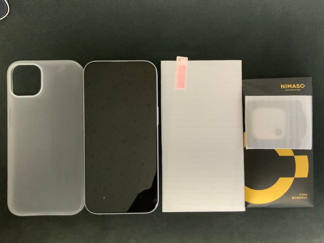 美品｜iPhone 15｜128GBブルー・外箱・新品ガラスフィルム