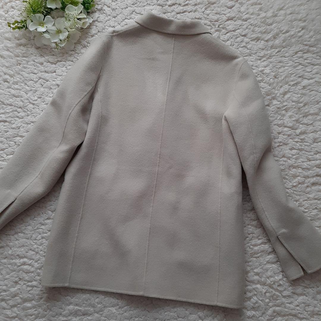 ユナイテッドアローズ ダブル ジャケット ベージュ S ウール 金ボタン 36