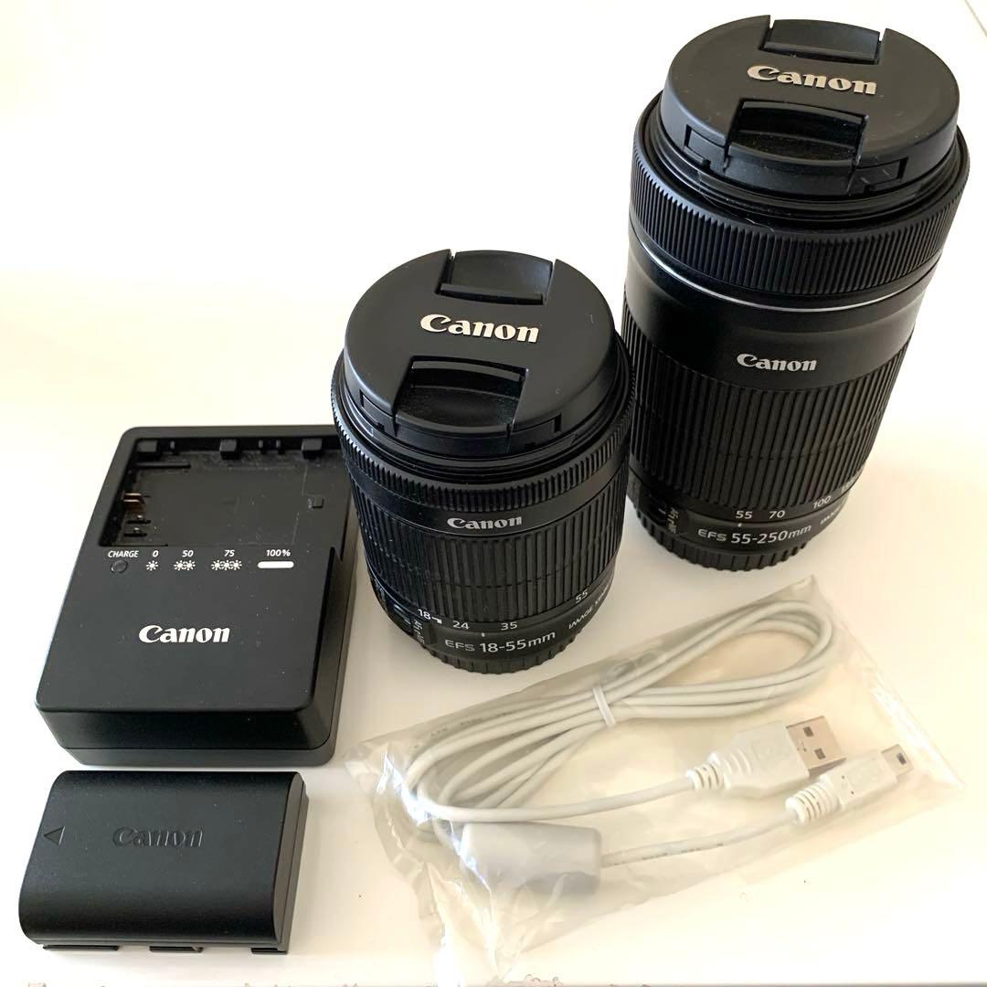 美品　一眼レフ　Canon EOS 70D ダブルズームキット　　フルセット