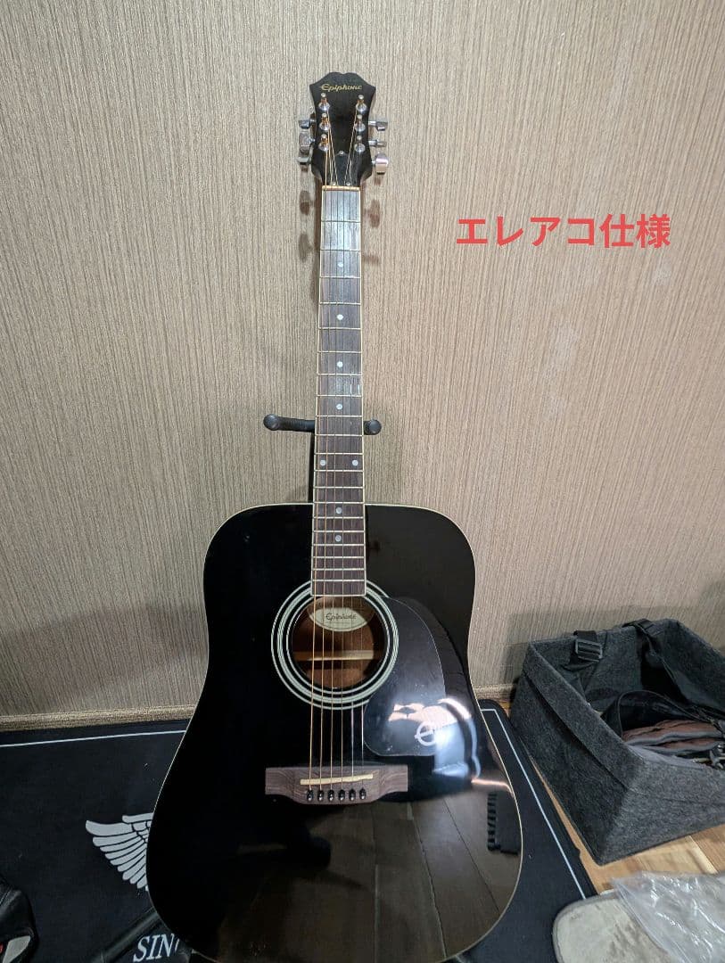 美品/Epiphone　DR-100EB 改チューナー付エレアコ　ケース付