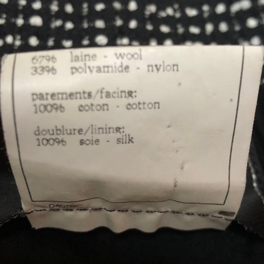 CHANEL ツイード ジャケット96C ヴィンテージ　ロゴボタン