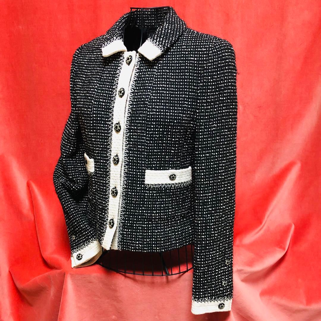 CHANEL ツイード ジャケット96C ヴィンテージ　ロゴボタン