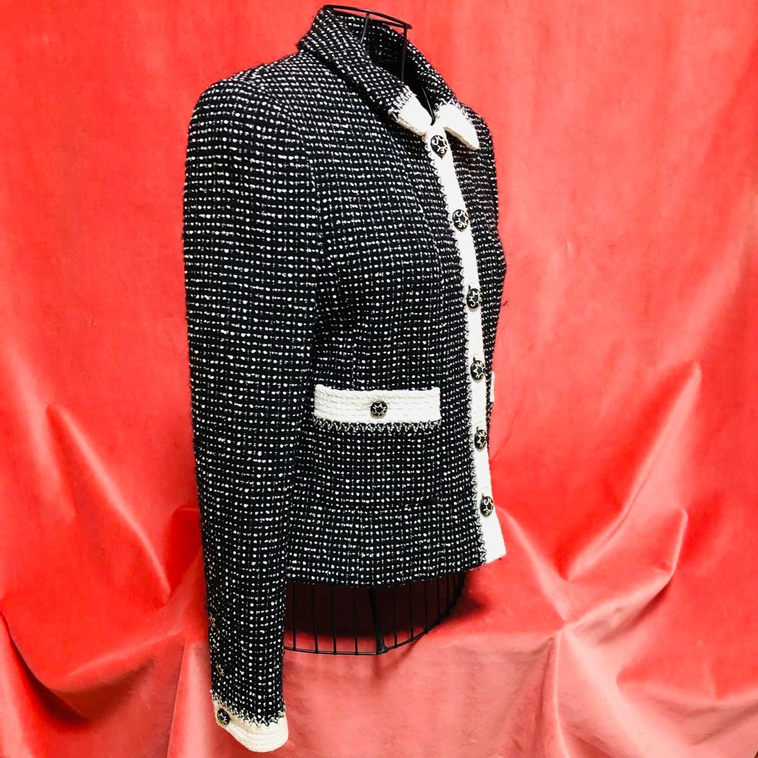 CHANEL ツイード ジャケット96C ヴィンテージ　ロゴボタン