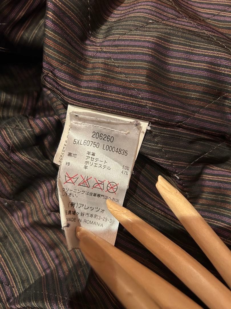 Marlboro Classics ファー付き 本革レザージャケット 深緑