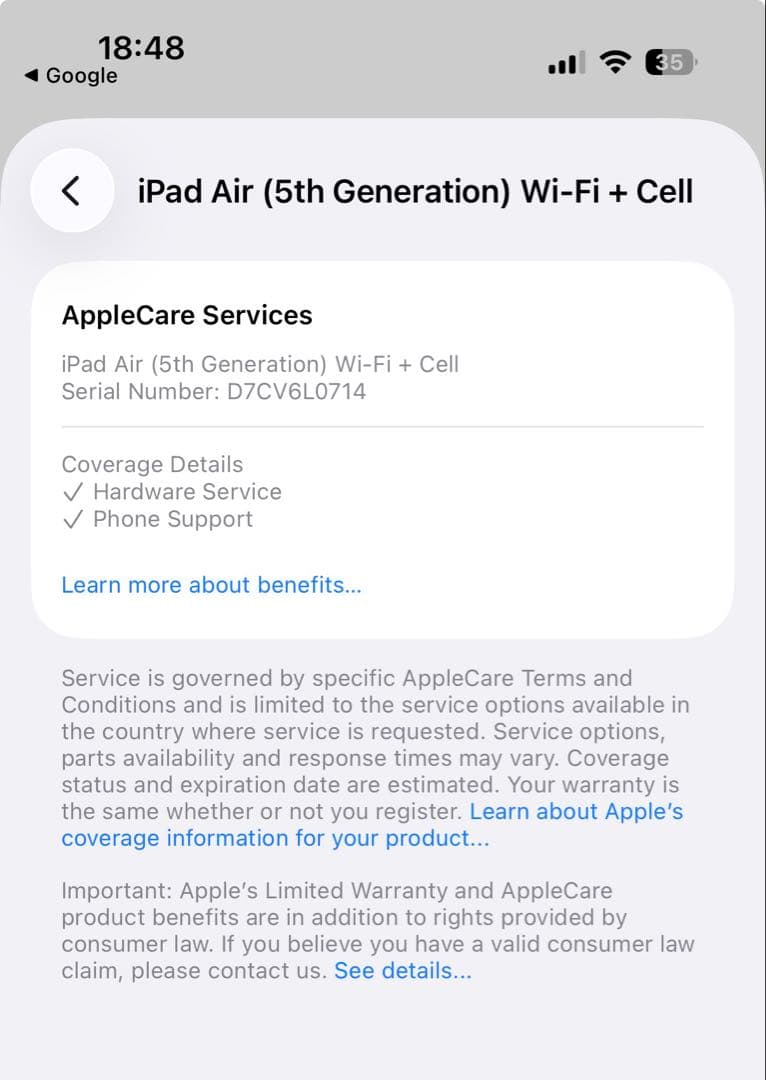 極美品 「整備済み品」iPad Air 5世代 本体セルラー 64GB 保証有効