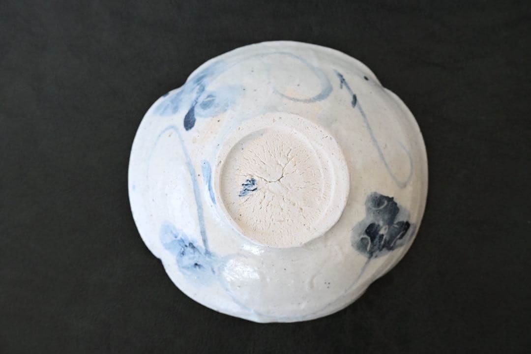 梶原靖元　染付民画手塩皿