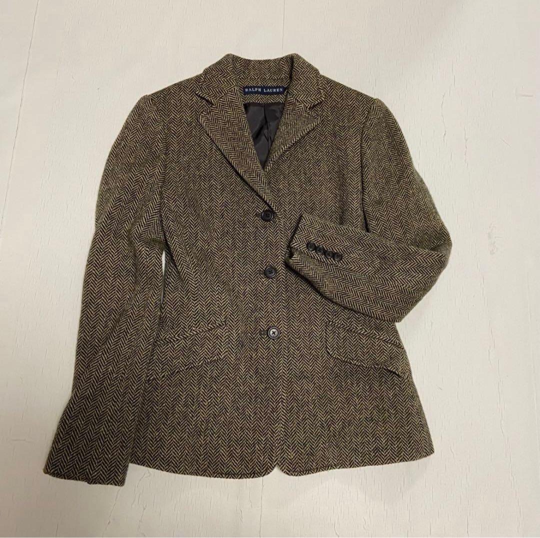 【極美品】ラルフローレン ウール ツィード ヘリンボーン 日本製 11号