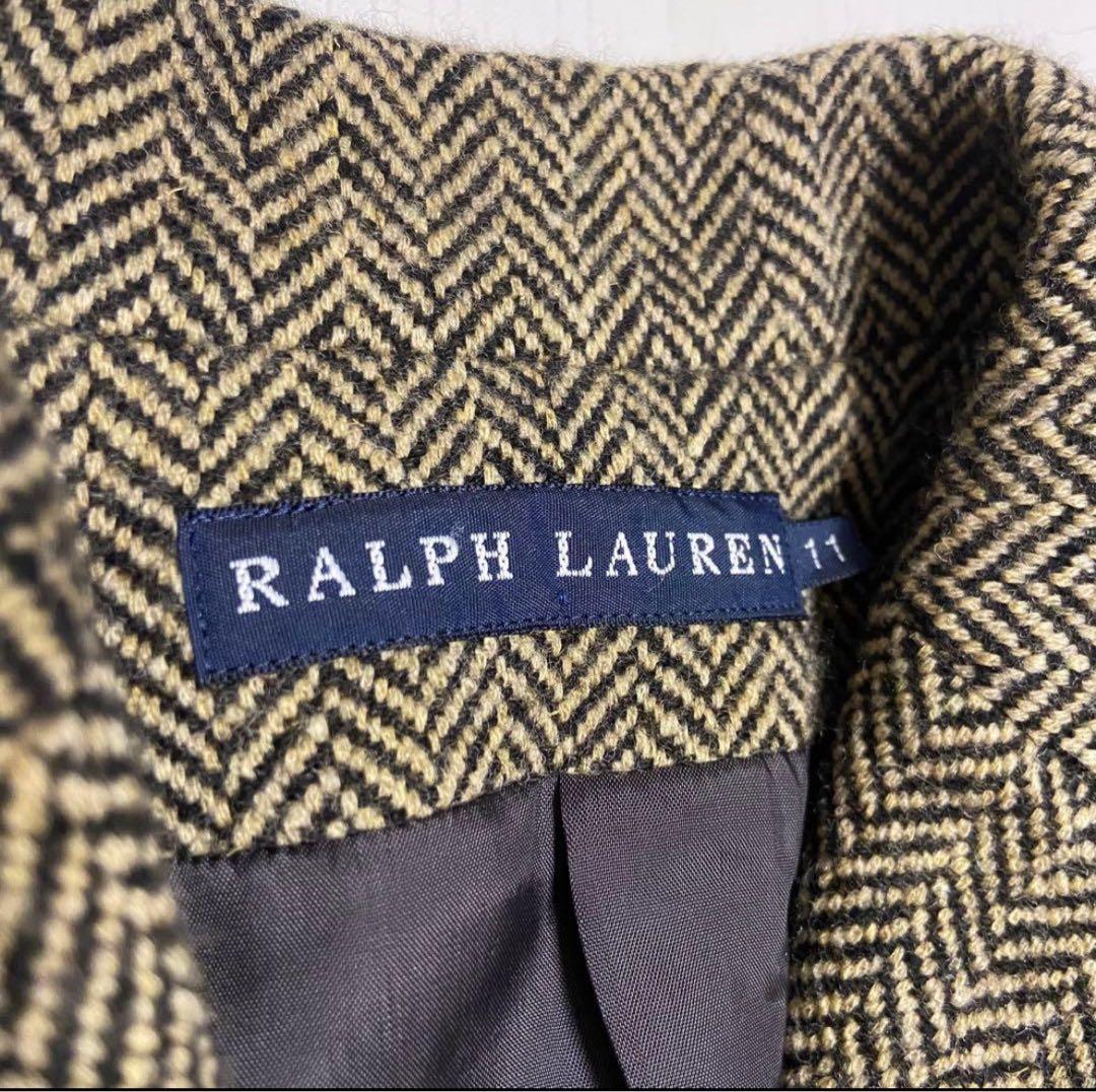 【極美品】ラルフローレン ウール ツィード ヘリンボーン 日本製 11号
