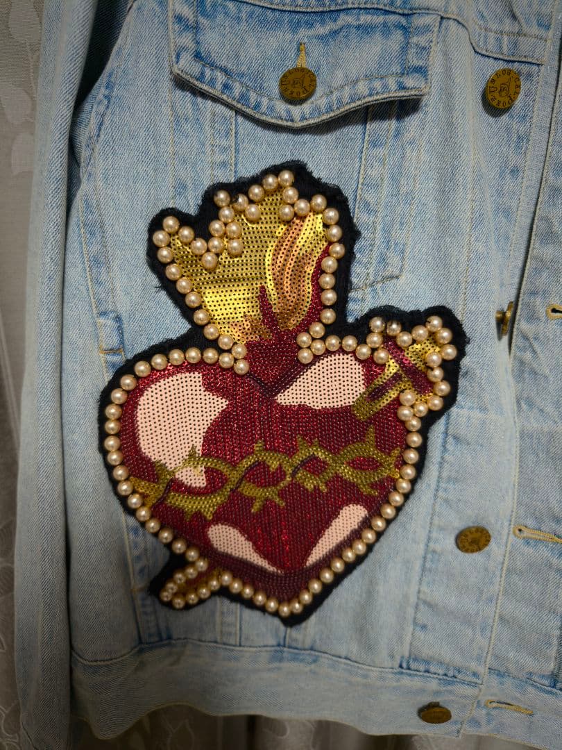 Unlogical Poemビーズ刺繍デニムジャケット