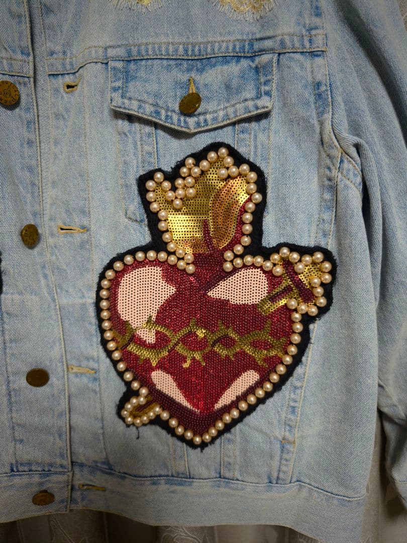 Unlogical Poemビーズ刺繍デニムジャケット