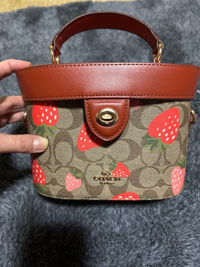COACH イチゴ柄 ショルダーバッグ