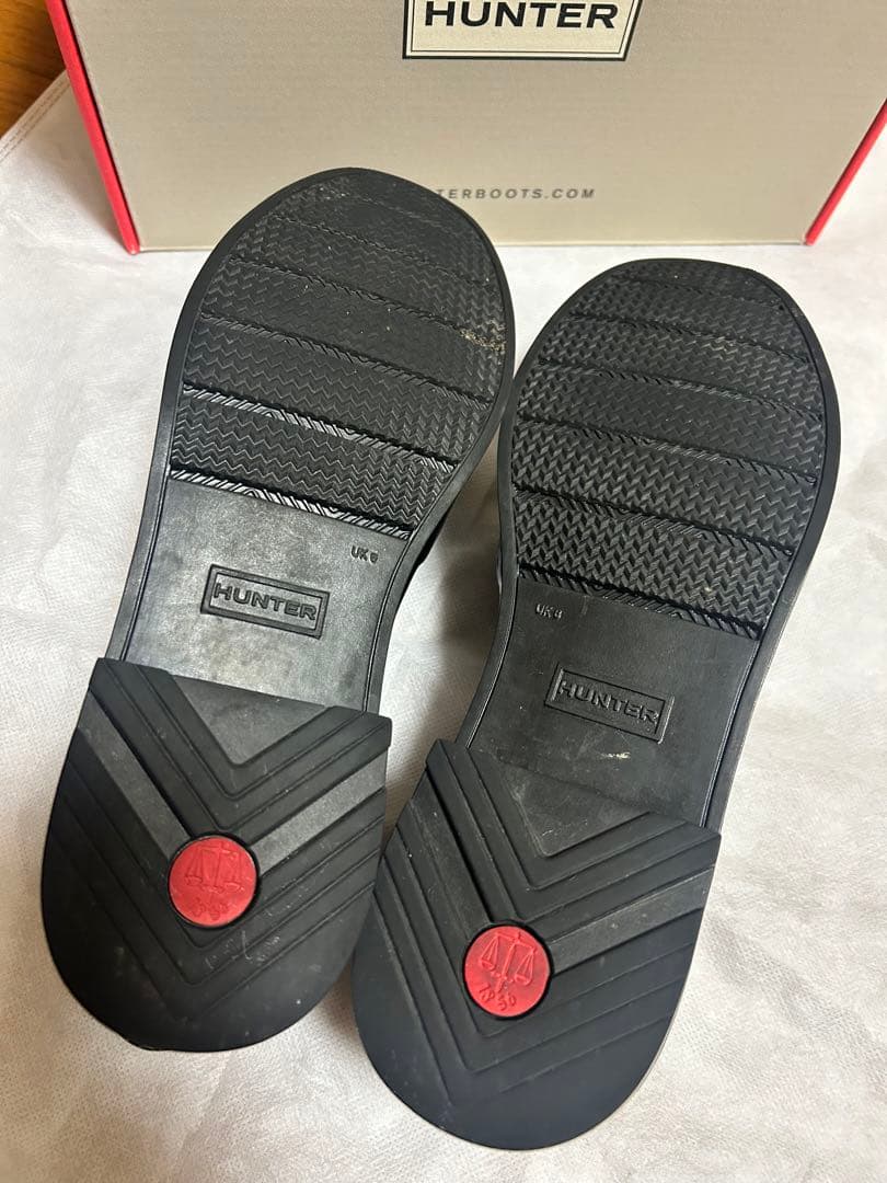 HUNTER ブラック レインシューズ25.5〜26.0