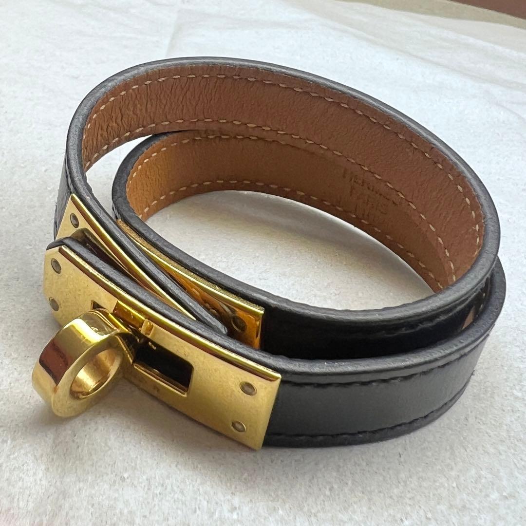 HERMES エルメス　レザーブレスレット 《ケリー》 ドゥブルトゥール