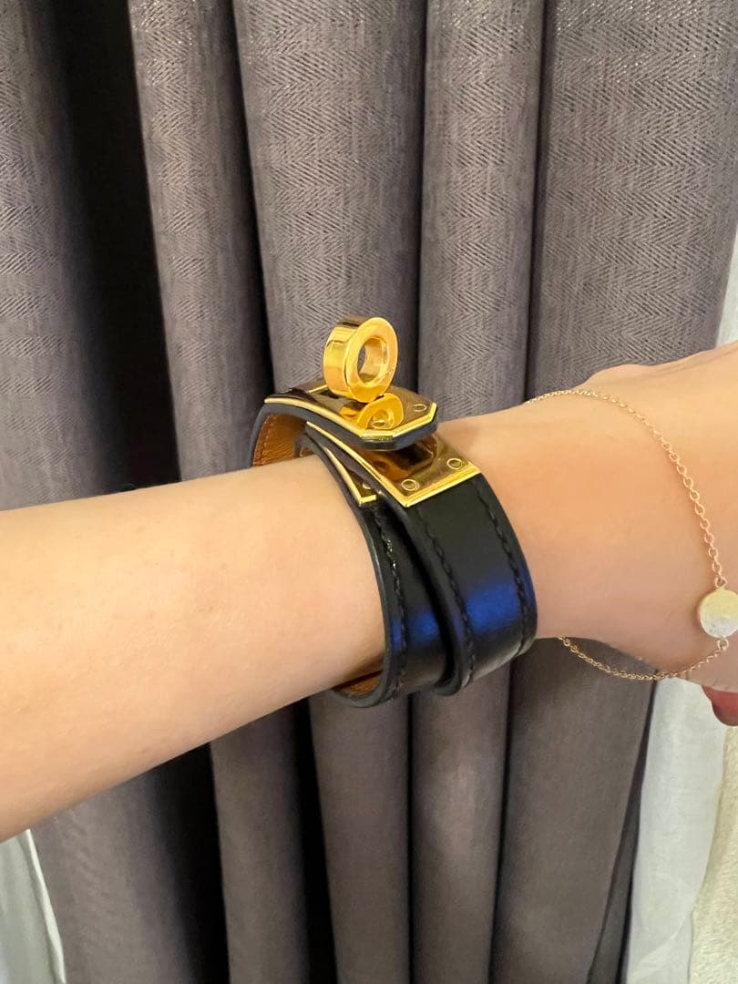 HERMES エルメス　レザーブレスレット 《ケリー》 ドゥブルトゥール