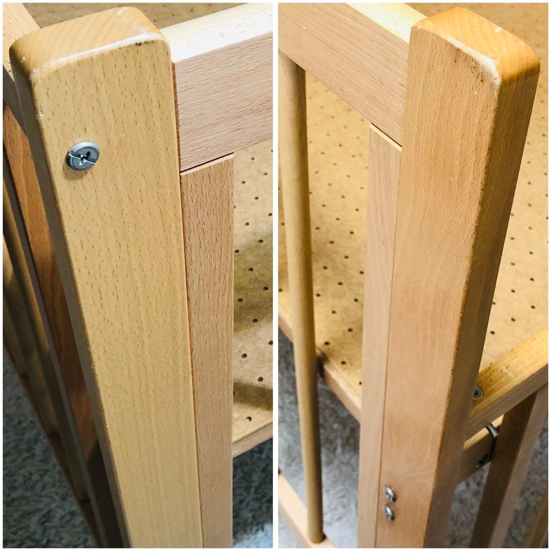 【美品】　日本製　スリーピー　ベビーベッド　ハイタイプ　折りたたみ　木製