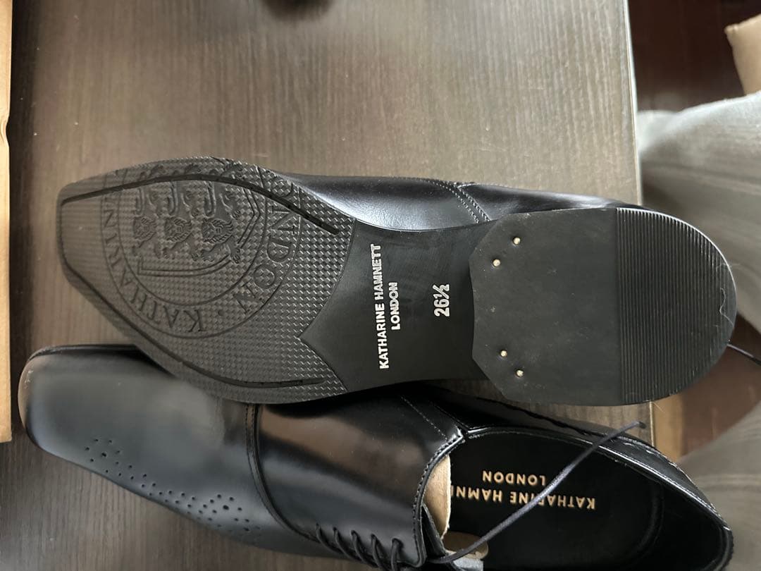 KATHARINE HAMNETTキャサリンハムネット本革26.5cmブラック