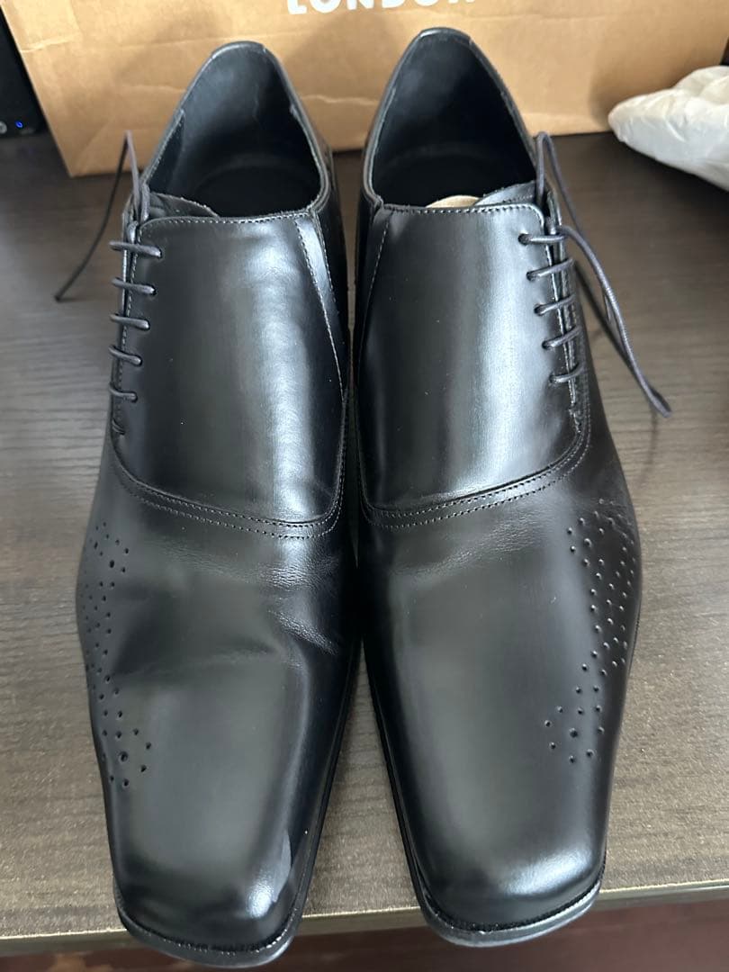 KATHARINE HAMNETTキャサリンハムネット本革26.5cmブラック