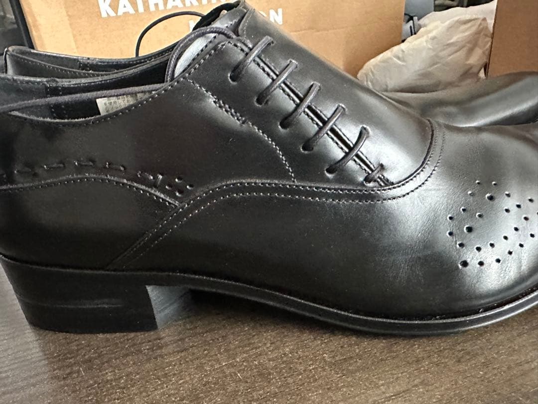 KATHARINE HAMNETTキャサリンハムネット本革26.5cmブラック