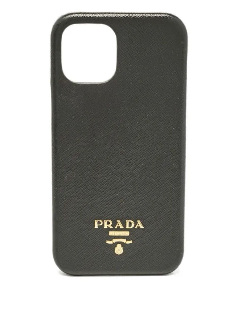 PRADA ブラックレザー iPhone14ケース