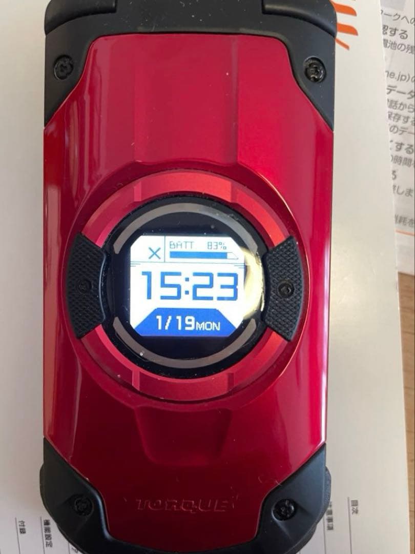 au TORQUE X01 KYF33 レッド　SIMフリー