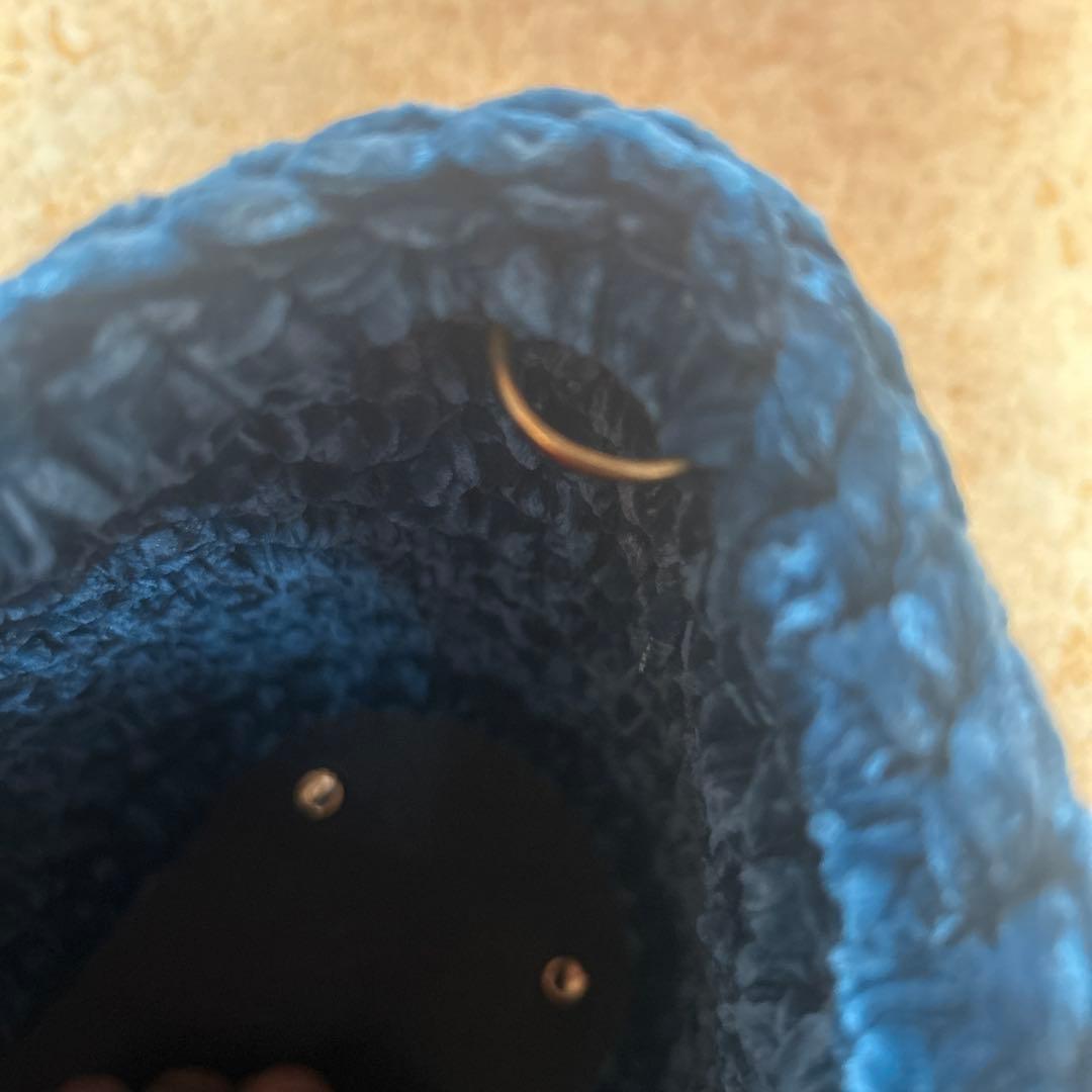 piko様♡ズパゲッティ マルシェバッグ　斜め模様　ベルベット