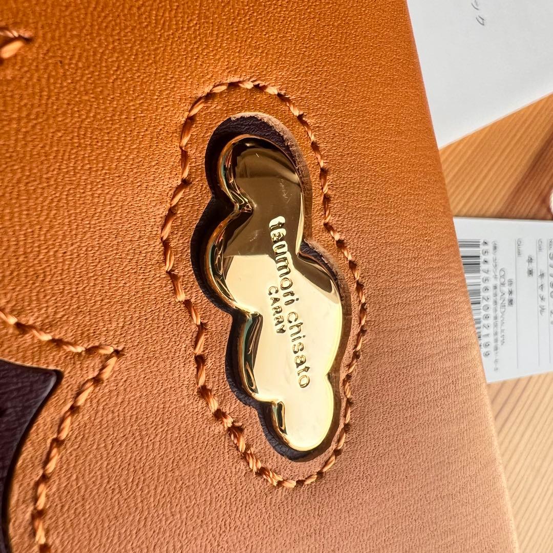 美品✨ツモリチサト スカラップコンビ フリル 長財布 キャメル