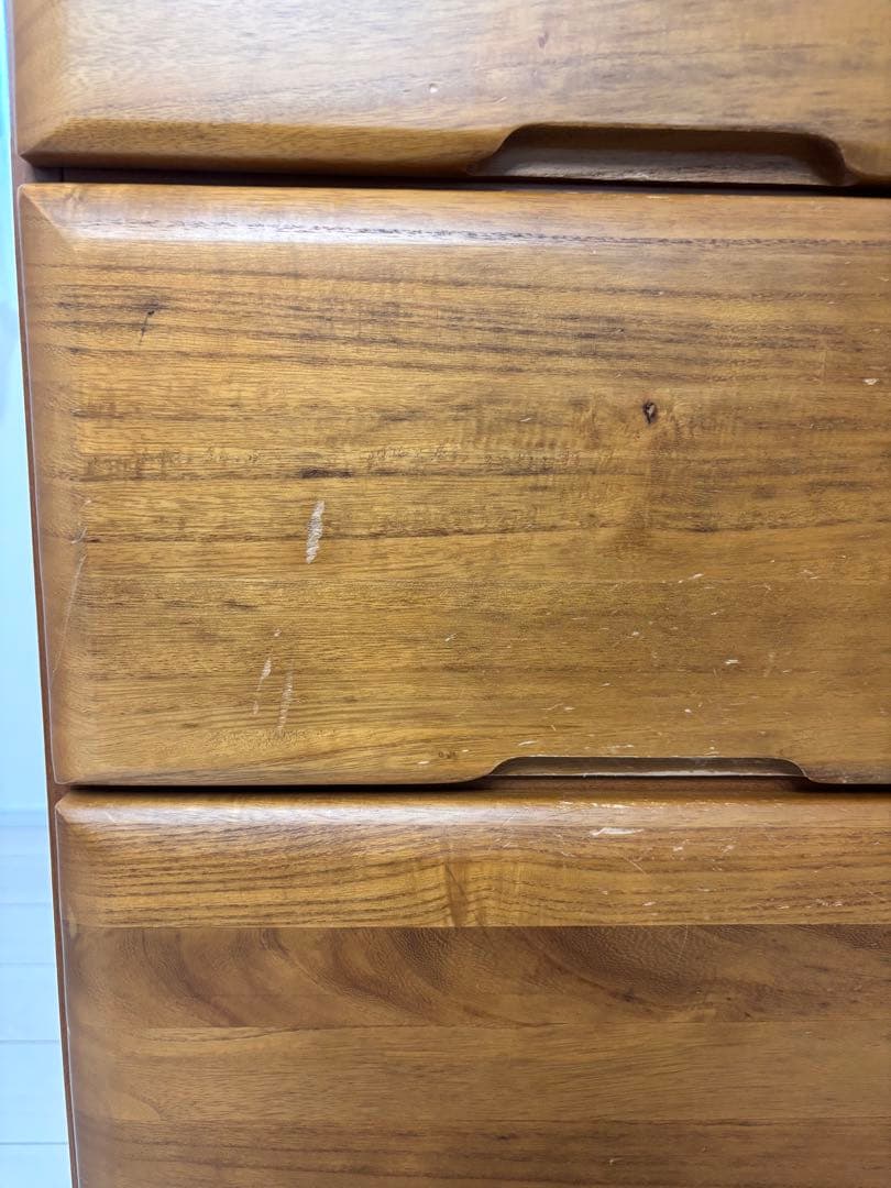 幅90 木製ハイチェスト 洋服タンス　ナチュラルカラー